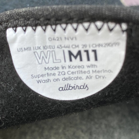 All Birds Wool Loungers Slip On Black Men's Size 11 Shoe 0421 NV1 MSRP $125 - Picture 12 of 12